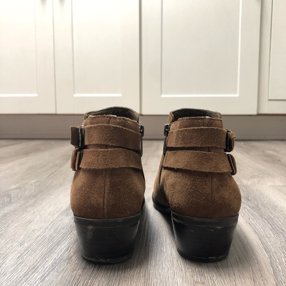 Sam Edelman Size 7.5 Booties Brown Suede Boots - Picture 4 of 5